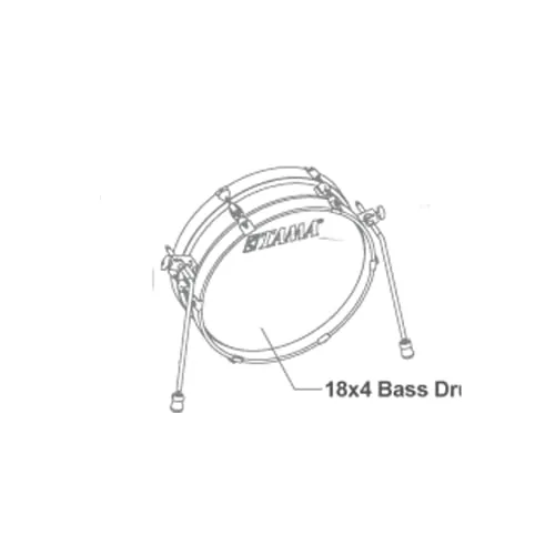 Tama Club-JAM LJKB18H3 Bassdrum 18x4 Hairline Black