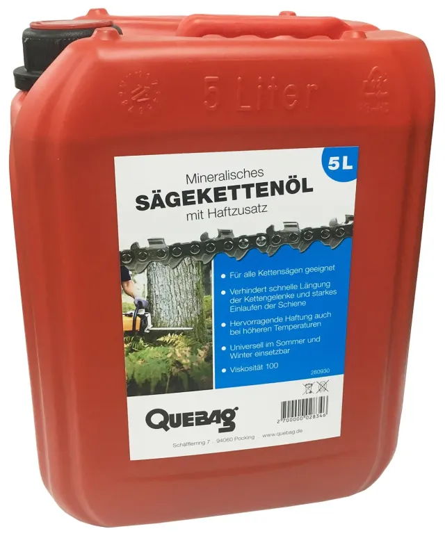 Quebag Sägekettenöl 5l Haftöl ISO 100 für Motorsäge