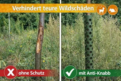 QUEBAG Anti-Knabb Baumschutzhülle 100 cm 1 Stück Ø 85 mm Hart-PVC