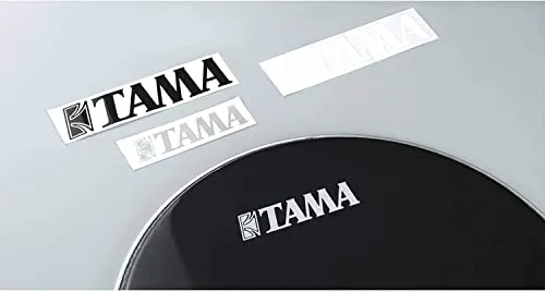 Tama TLS80WH Logo Aufkleber Weiß Small 190mm