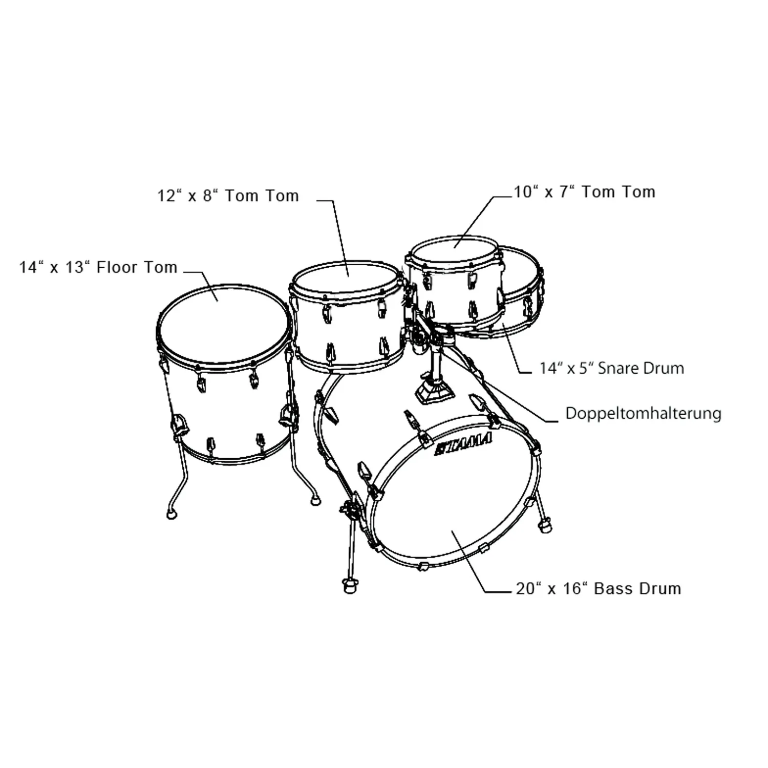 Tama Rhythm Mate RM50YH6-BK Schlagzeug schwarz 5-teilig
