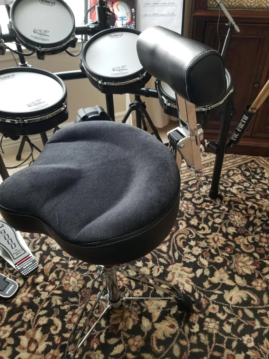 Tama 1st Chair HTB5B Rückenlehne Schwarz verstellbar