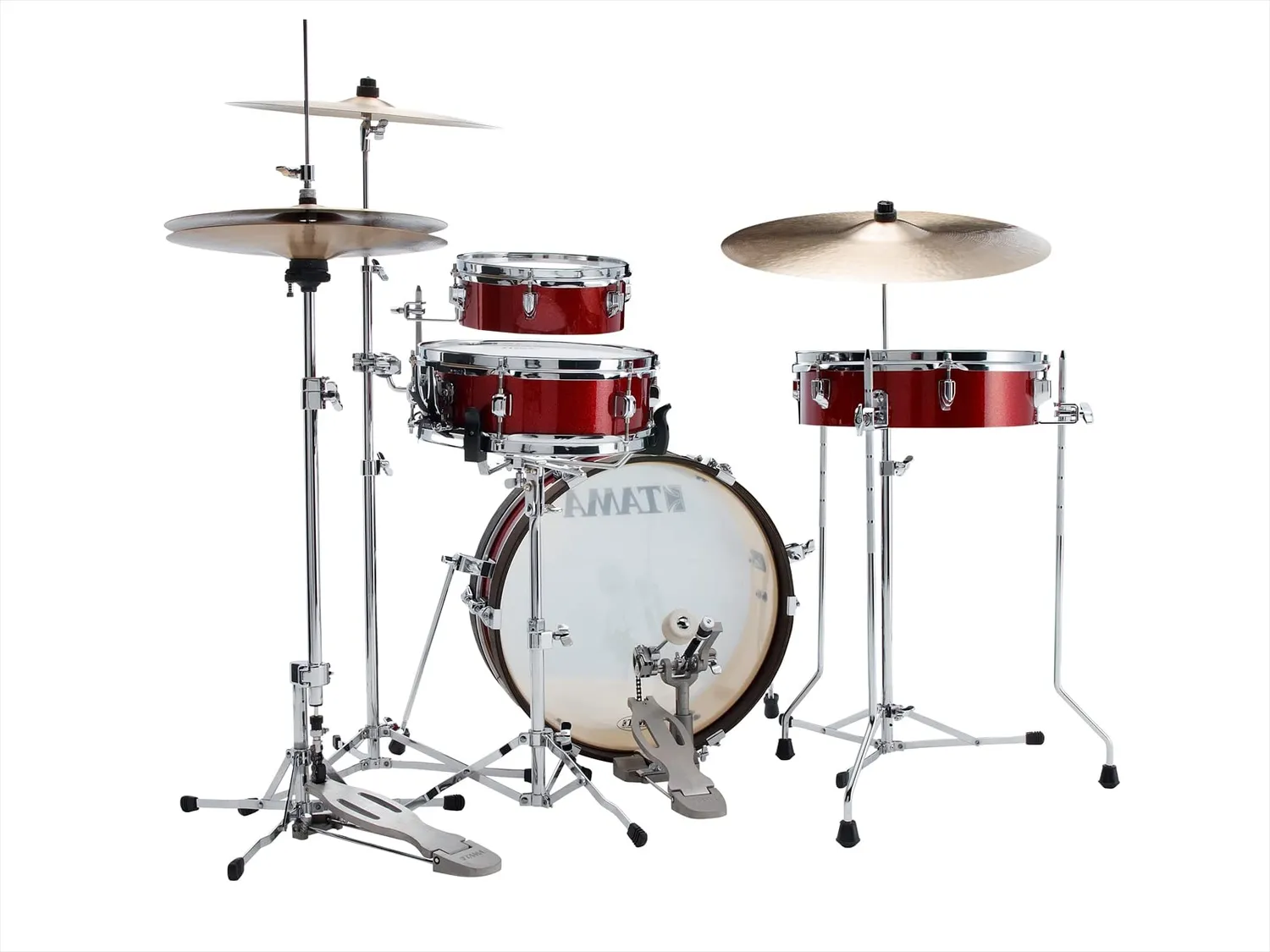 Tama Club-Jam LJK48P Pancake Schlagzeug Burnt Red Mist 4-tlg