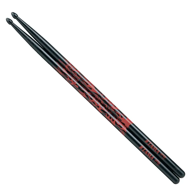 Tama O7A-F-BR Drumsticks Eiche Holztip schwarz-rot