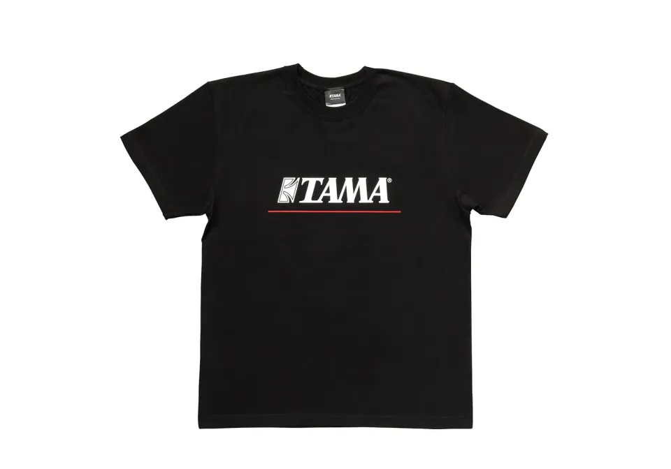 Tama Logo TAMT004L T-Shirt L schwarz mit roter Linie