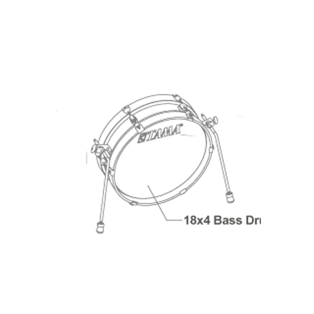Tama Club-JAM LJKB18H3 Bassdrum 18x4 Hairline Black