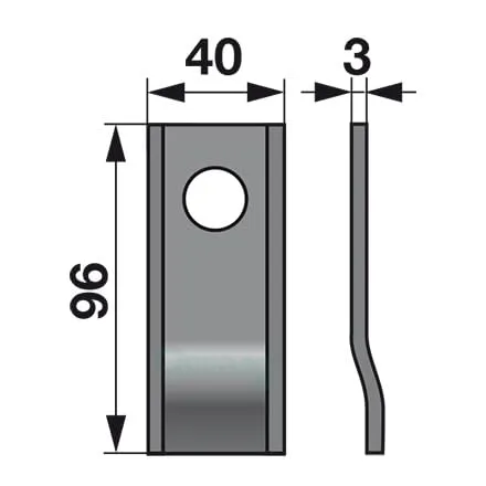 Quebag Kreiselmäherklingen 96x40x3 25 Stück gekröpft