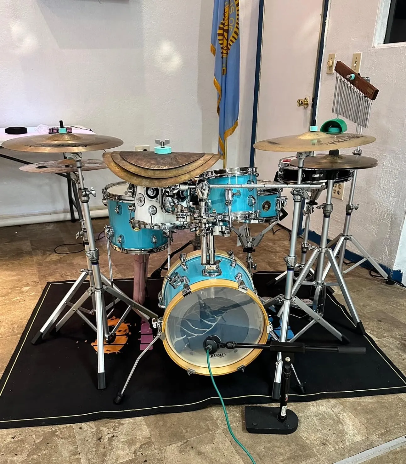Tama Club-JAM Flyer LJK44S Schlagzeug Aqua Blue 4-tlg