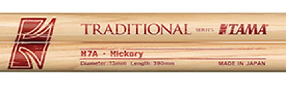 Tama Traditional H7AW Drumsticks 7A Hickory Paar