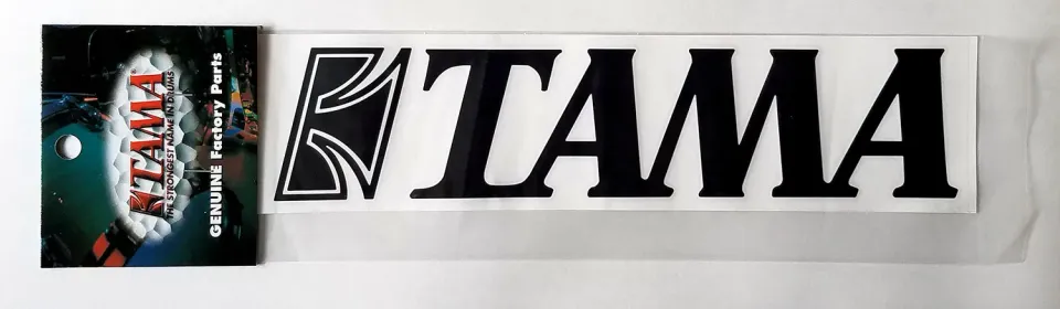 Tama TLS100BK Logo Aufkleber Schwarz Large 230mm