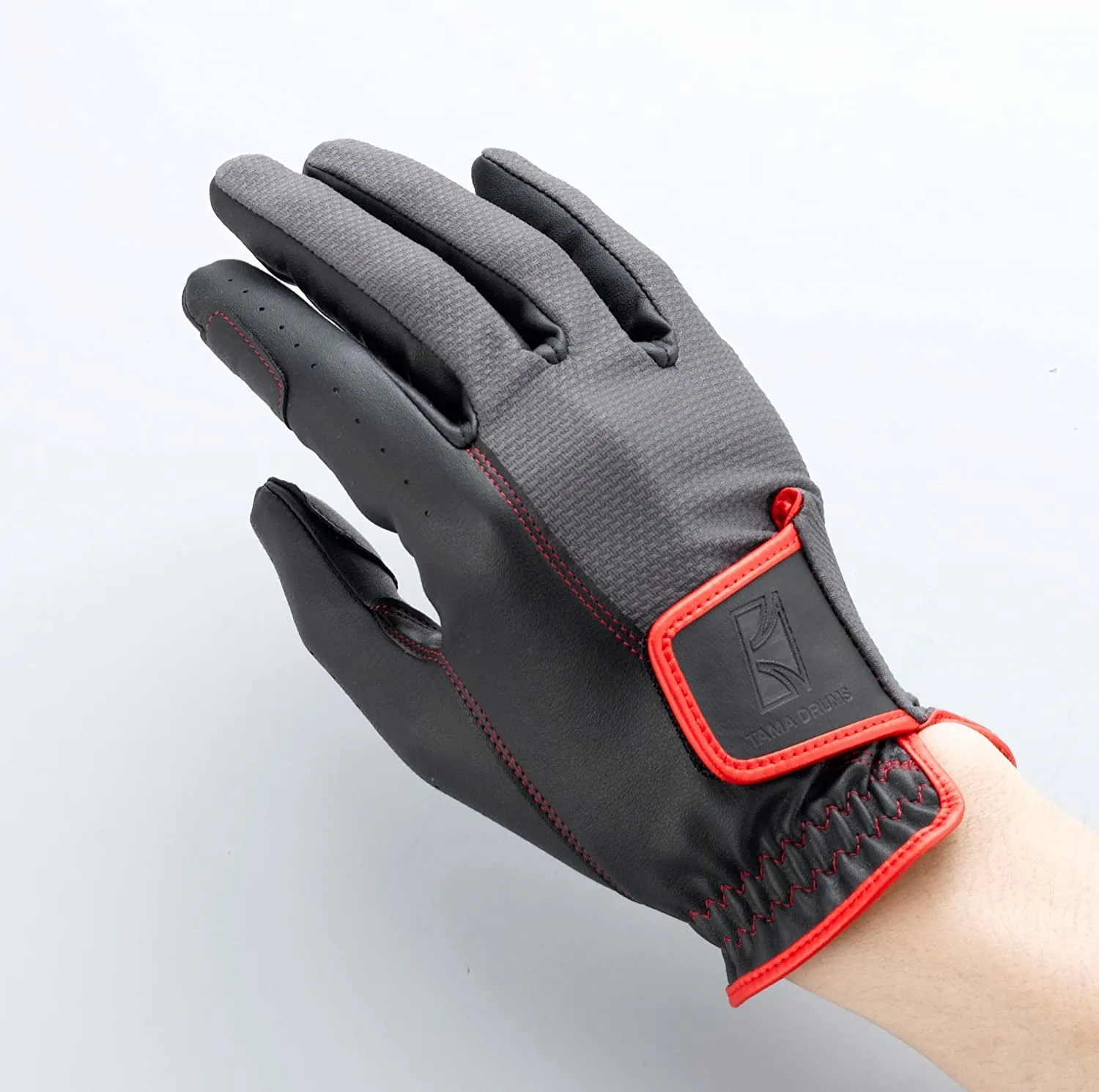 Tama TDG10WHL Drummer Handschuhe L Weiß Kunstleder