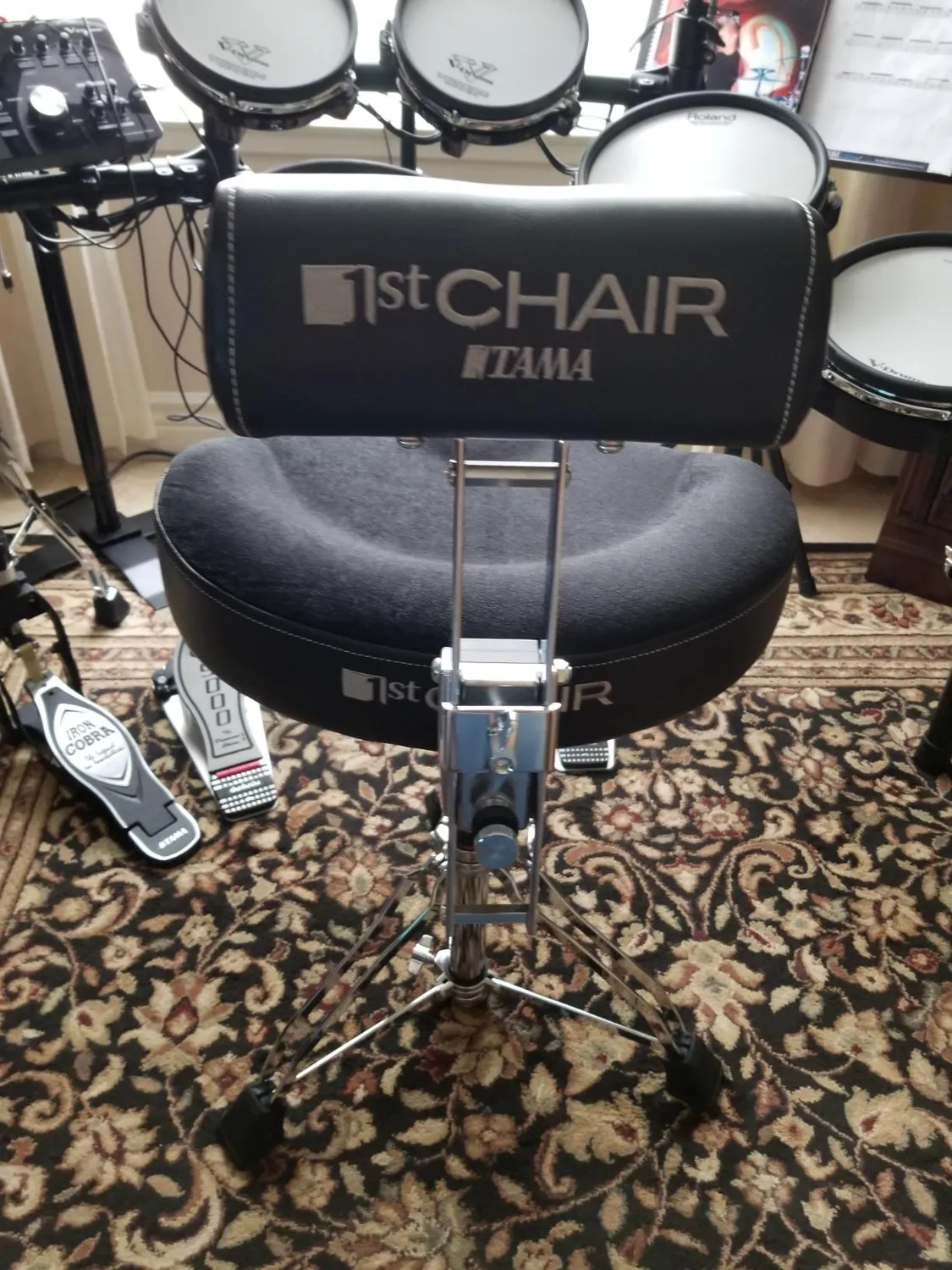 Tama 1st Chair HTB5B Rückenlehne Schwarz verstellbar