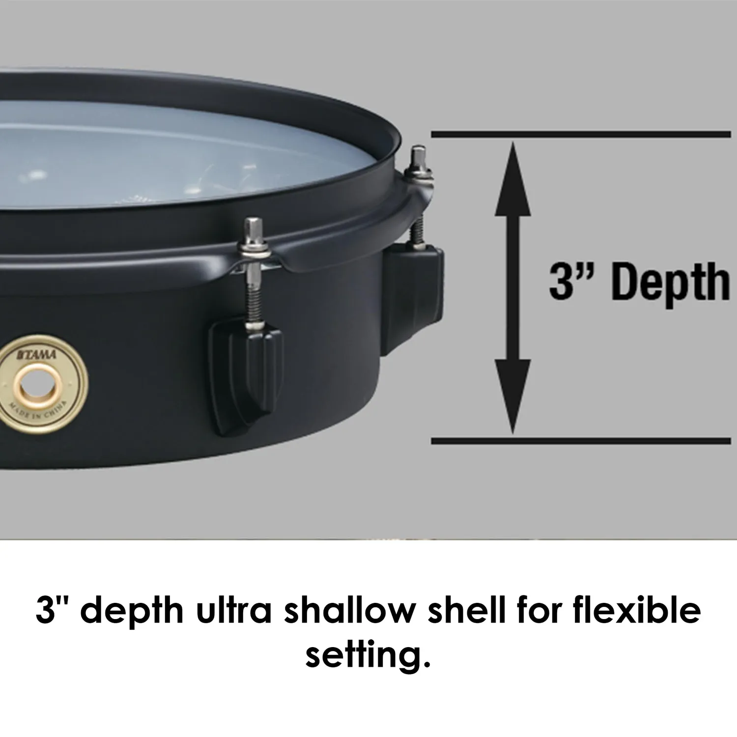 Tama Effect BST83MBK Snare Drum 8x3" Stahl schwarz