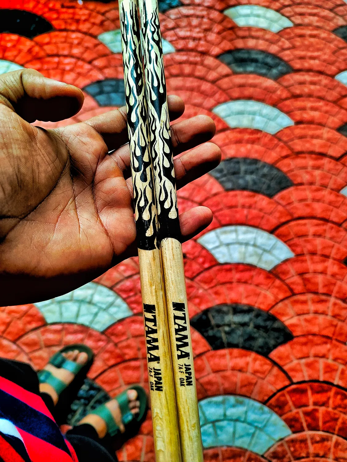 Tama 7A-F Rhythmic Fire Drumsticks Oak Paar