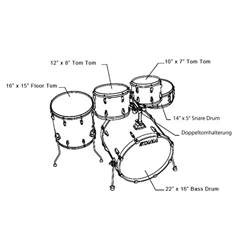 Tama Rhythm Mate RM52KH6-CCM Schlagzeug-Set 5-teilig 22 Zoll Blau