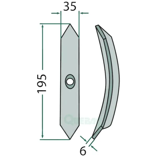 QUEBAG Kultischar 195x35x6 mm 1 Stück ohne Schraube