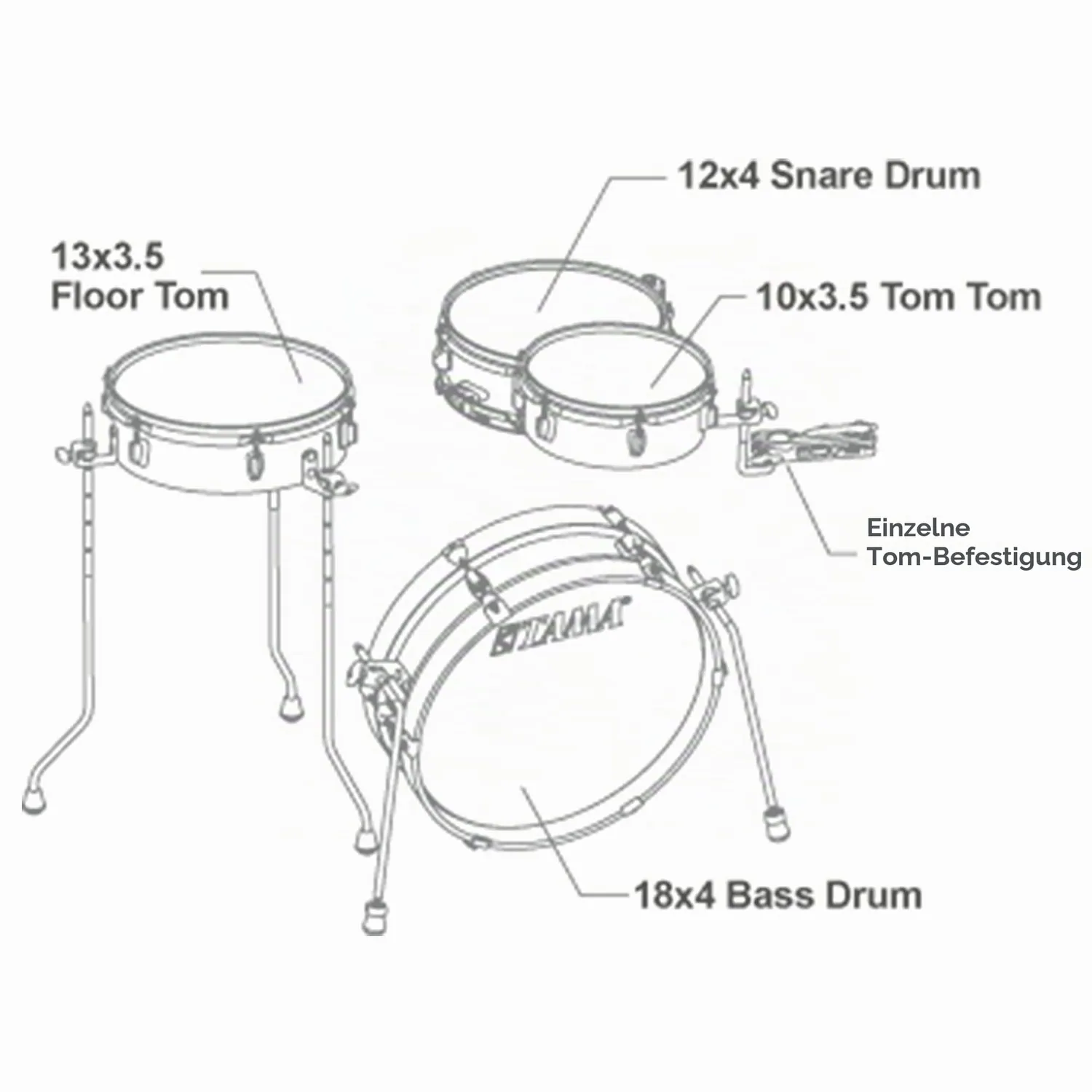 Tama Club-JAM LJK48P-HBK Pancake Kesselsatz Black