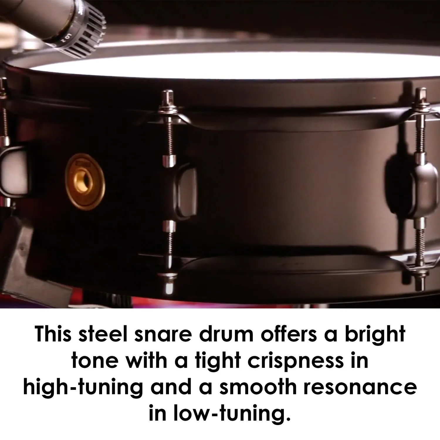 Tama Effect BST134BK Snare Drum 13x4 Zoll mattschwarz Stahl