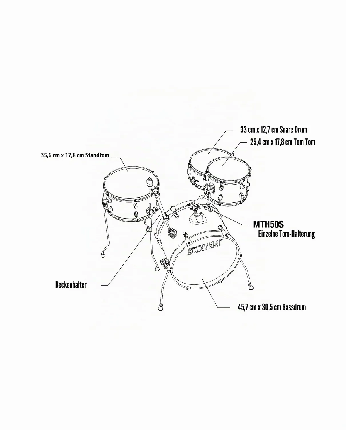 Tama Club-Jam LJL48S-SBO Schlagzeug Satin Blonde 4-teilig