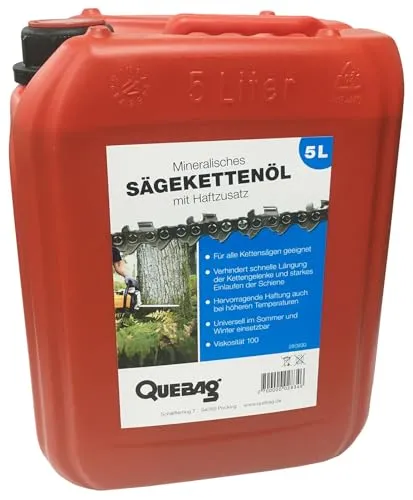 Quebag Sägekettenöl 5l Haftöl ISO 100 für Motorsäge