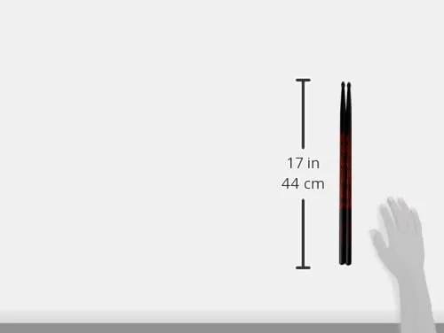 Tama O7A-F-BR Drumsticks Eiche Holztip schwarz-rot