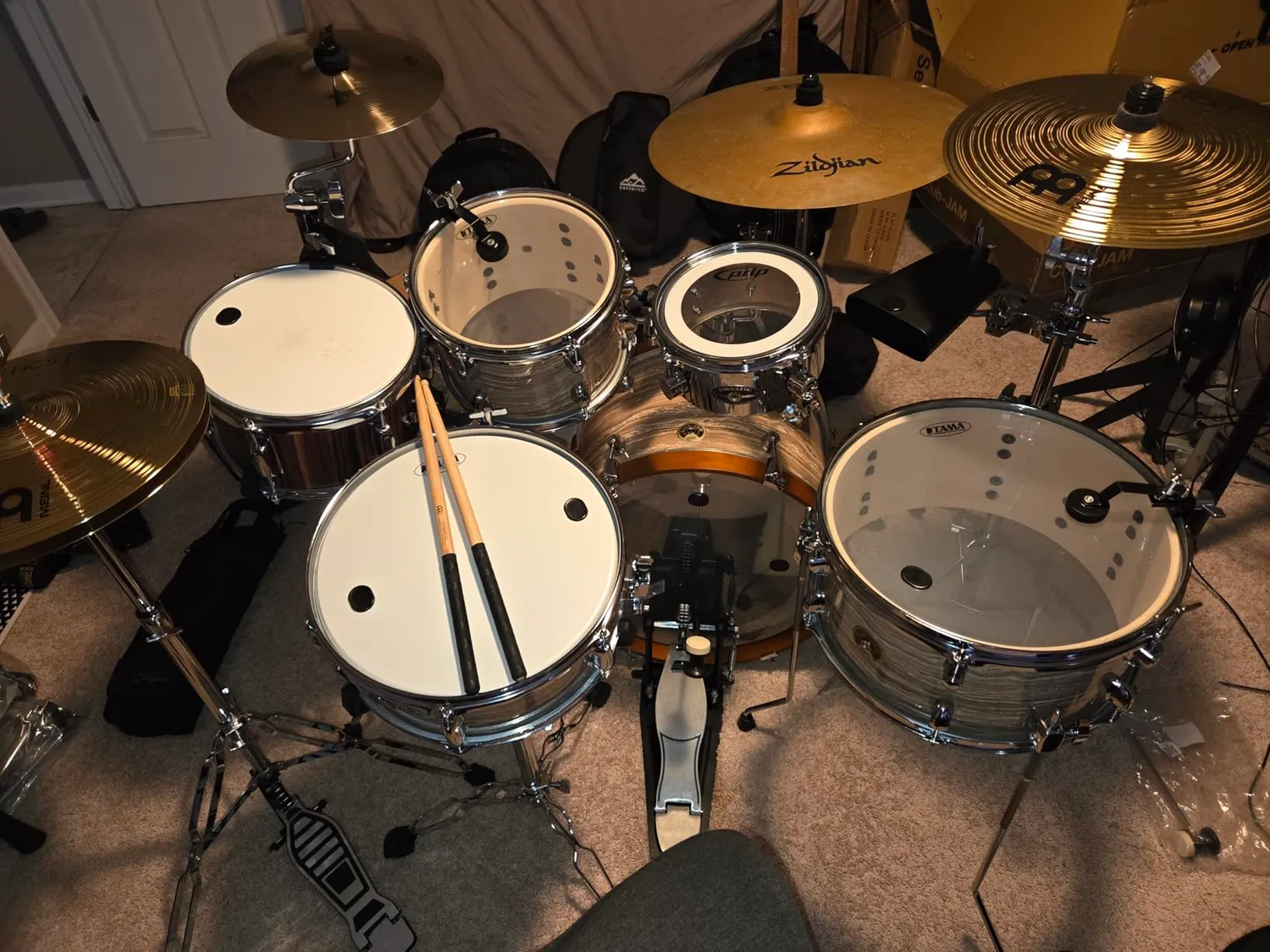 Tama Club-JAM LJK48S-CMW Schlagzeug-Set 4-tlg Creme-Marmor
