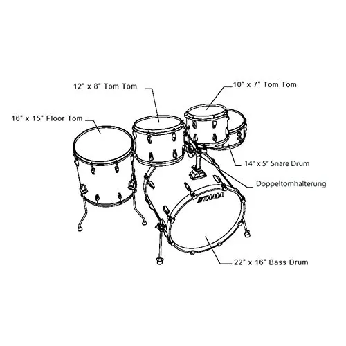 Tama Rhythm Mate RM52KH6-BK Schlagzeug-Set 5-teilig 22 Zoll Schwarz