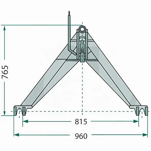 QUEBAG Schlepperdreieck Fronthydraulik Kat. 2 1400 kg