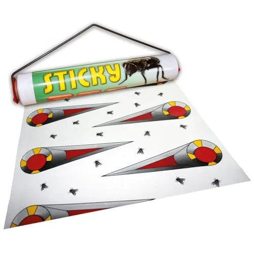 QUEBAG Sticky Fliegenfänger Klebefolie 10 m x 30 cm giftfrei