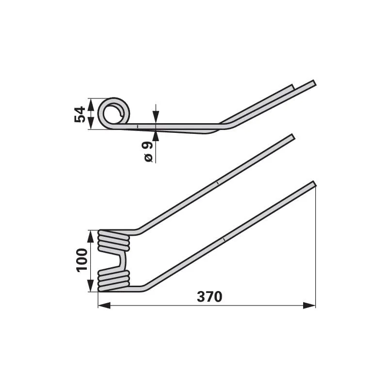 QUEBAG KH-Zinken Federzinken links Fahr KH 2/4/6 06580391