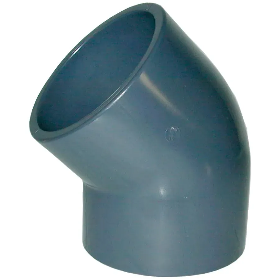QUEBAG PVC-U Klebewinkel 45° Ø 50 mm PN16