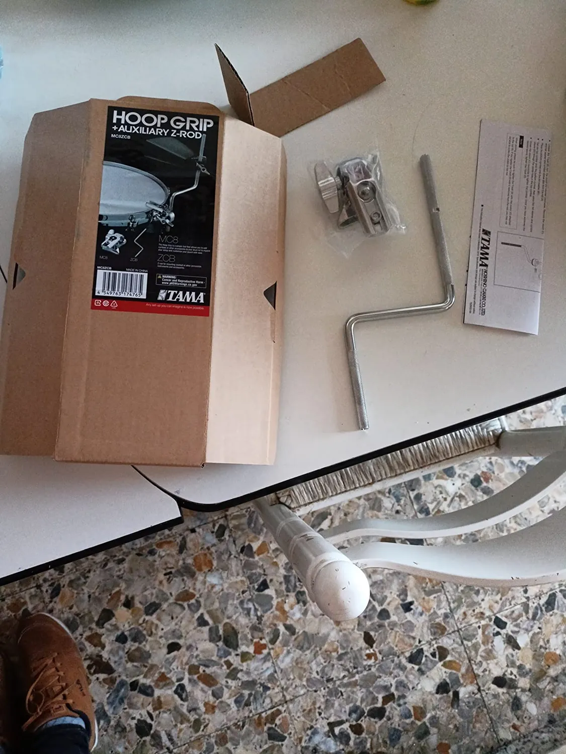 Tama MC8ZCB Hoop Grip Cowbell-Halter Chrom