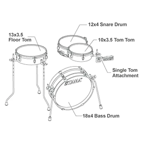 Tama Club-Jam LJK48P Pancake Drumset Champagne Mist 4-tlg
