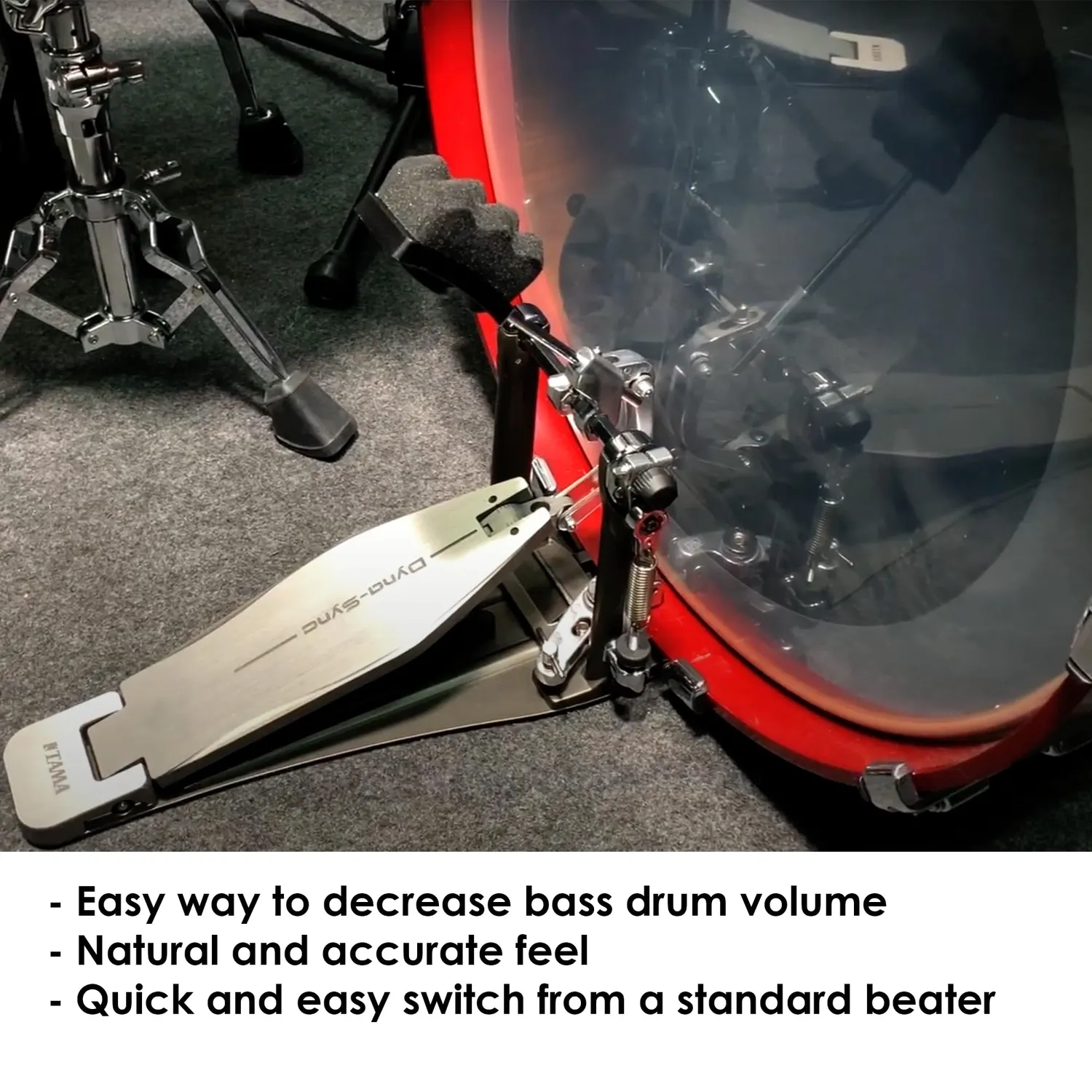 Tama BSQ5S Soft Sound Beater halb Bassdrum leise