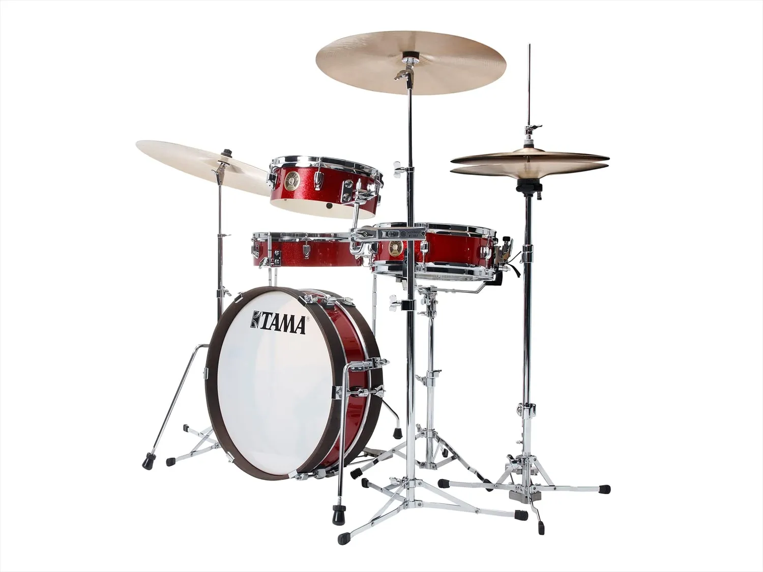 Tama Club-Jam LJK48P Pancake Schlagzeug Burnt Red Mist 4-tlg