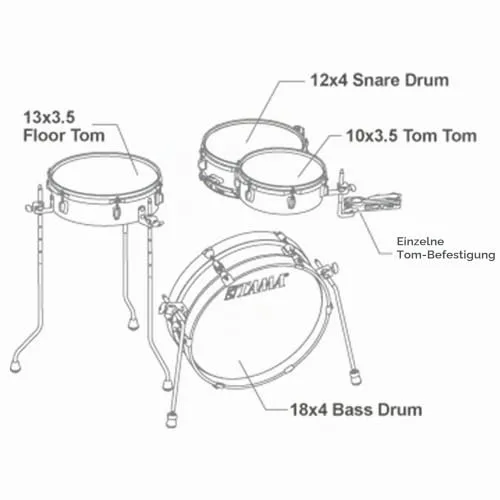 Tama Club-JAM LJK48P-HBK Pancake Kesselsatz Black
