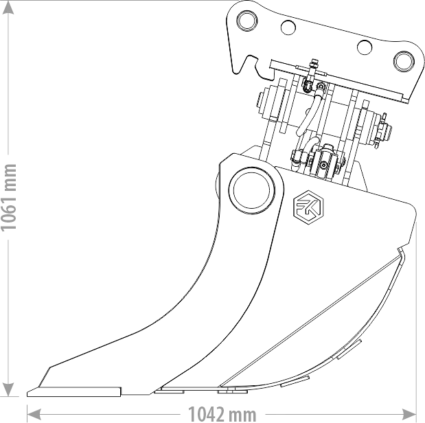FK Machinery 8,5-10T Böschungslöffel hydraulisch schwenkbar