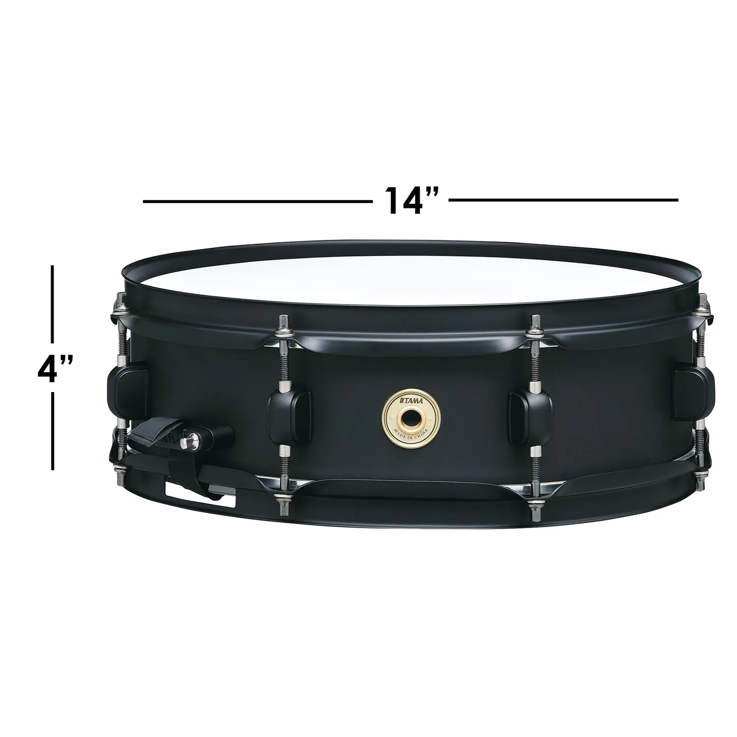 Tama Effect BST134BK Snare Drum 13x4 Zoll mattschwarz Stahl