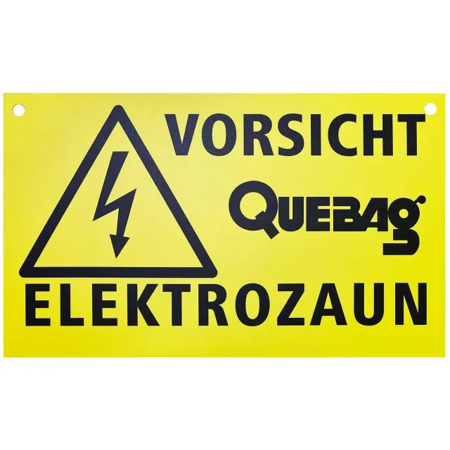 QUEBAG Warnschild Vorsicht Elektrozaun 200x120 mm beidseitig