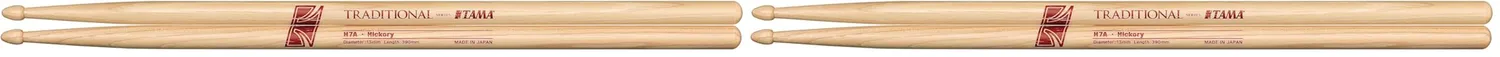 Tama Traditional H7AW Drumsticks 7A Hickory Paar