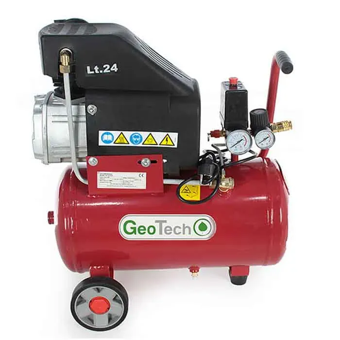 GeoTech Pro Elektro Kompressor 24 L 2 PS Druckluft