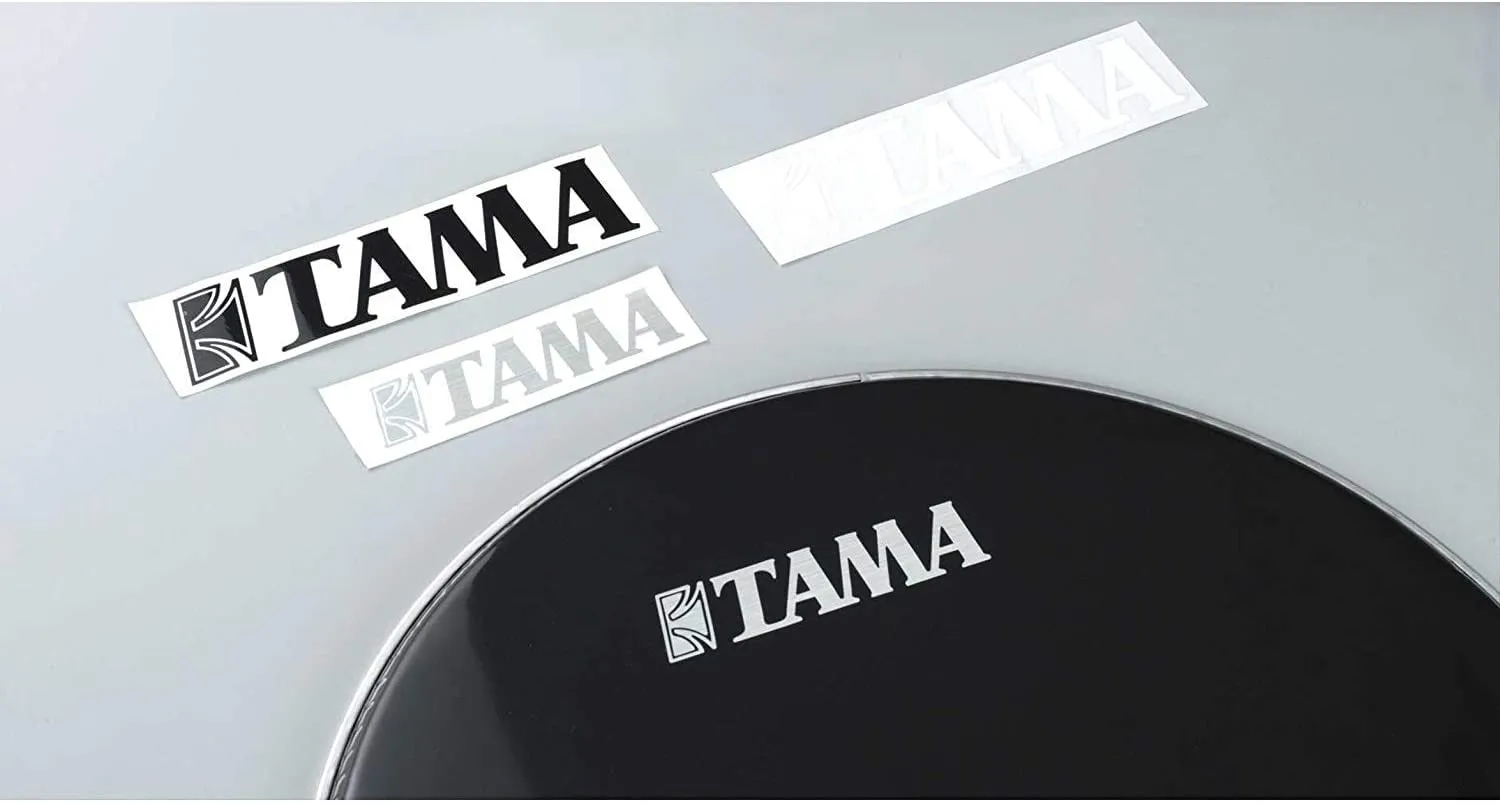 Tama TLS80WH Logo Aufkleber Weiß Small 190mm