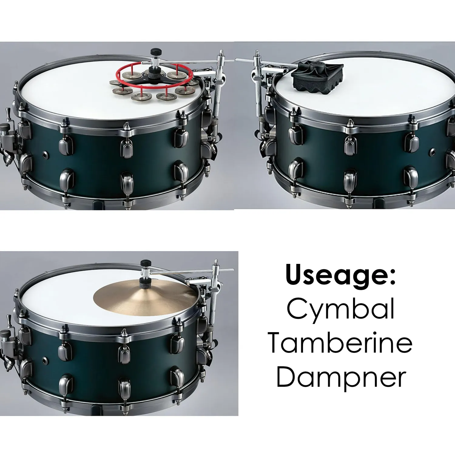 Tama HCA20 Beckenhalter L-Rod Chrom für Snare-Montage